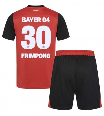 Bayer Leverkusen Jeremie Frimpong #30 Hemmakläder Barn 2024-25 Kortärmad (+ Korta byxor)